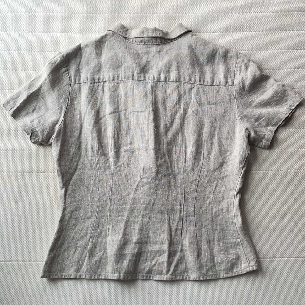 🌾 Pure Linen Button Down Top - Picture 3 of 3